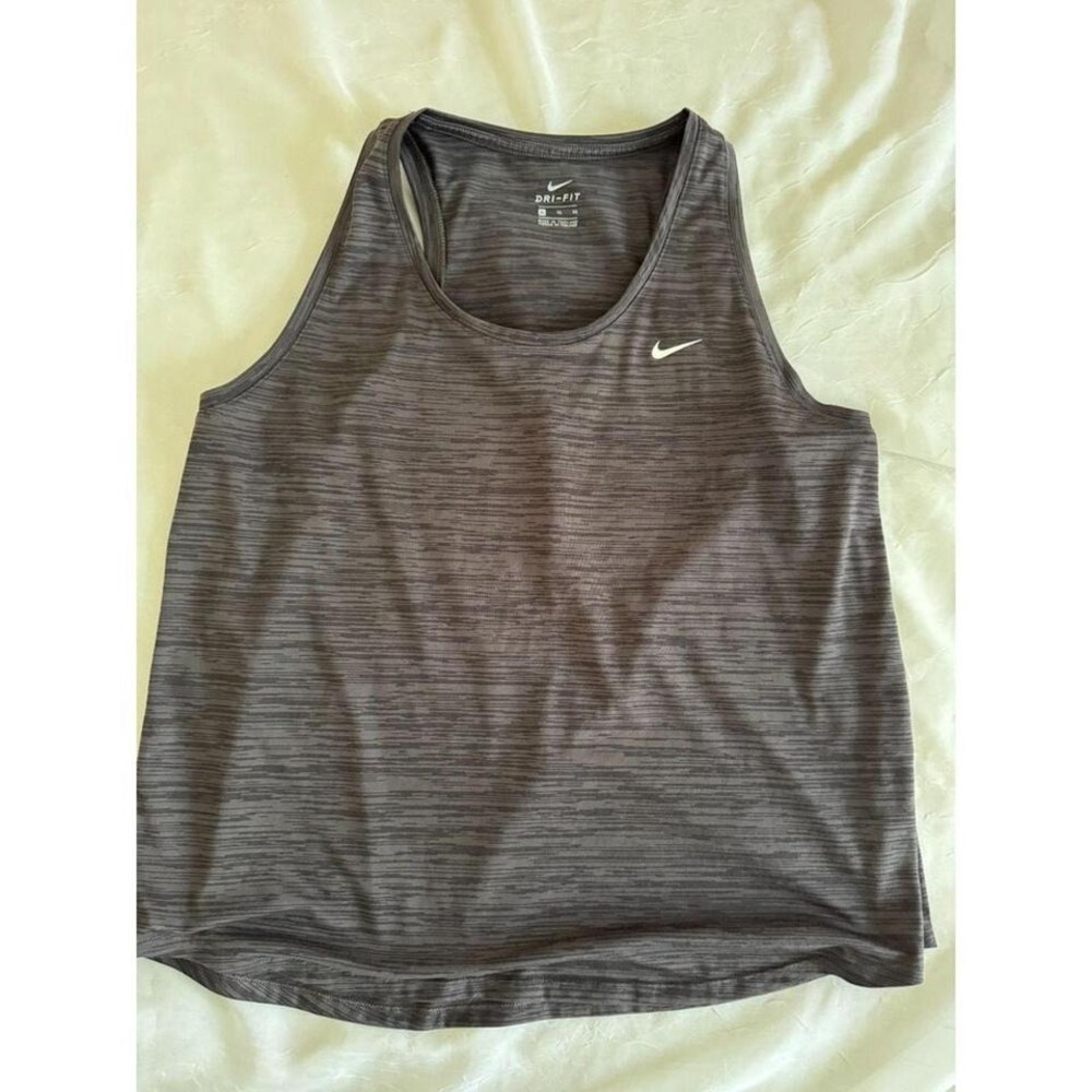 Nike Racerback Charcoal Miler Dri-FIT Yoga Tank - Size XL - Picture 2 of 6